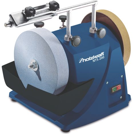 Holzkraft Sistema di levigatura a umido NTS 200 (120 W, con pasta estrattore, filo angolare, mola, disco abrasivo) 5750200, blu