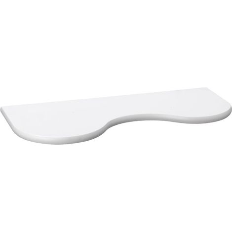 Set 4 Mensole per Camerette Bambini Bianche dalla Forma Ondulare 56 Centimetri