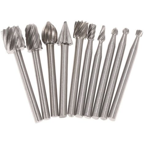 10pcs 1/8" 3mm Tige HSS Routeur Bits Fraisage Gravure Sur Bois Pour Outil Rotatif Embouts de Fraisage Routage Pour Bricolage Menuiserie Gravure (1/5)
