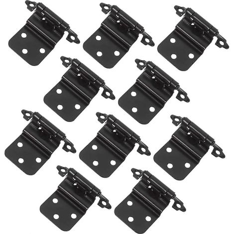 Lot de 10 charnières américaines pour portes de placards de cuisine, en fer forgé. (1/5)