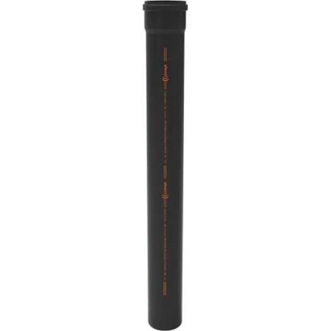 Tubo 1 bicchiere ad innesto in pp con guarnizione serie phono black ø100 mt 3 NICOLL