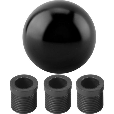 Pomello manuale universale per auto, testa del cambio, a forma di sfera rotonda (nero) (1/5)