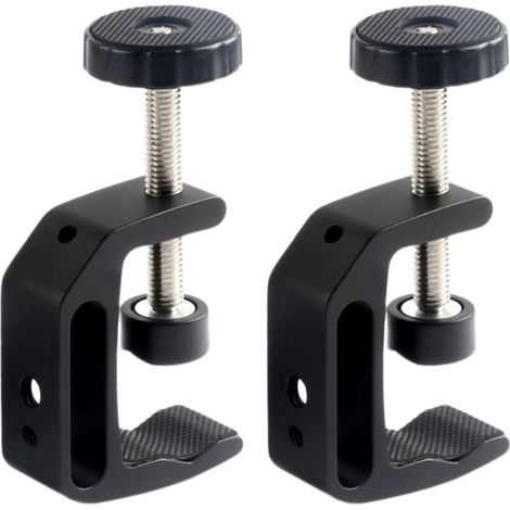 2Pcs Universal C-Shaped Clamps, Small C-Clamp, Table Clamp, Aluminum Alloy Clamps, Mini Clamps for DIY Woodworking, (1/5)