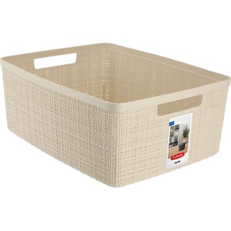 Cesto Curver Jute rettangolare avorio 12l cm 36x28x15 h (1/5)