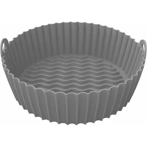 Friteuse sans huile,Revêtement de friture à air – Cuisson en silicone pour friteuse à air, revêtement en parchemin pour friteuse à air, résistant à l'huile, imperméable gris - RWFriteuse sans huile (1/5)