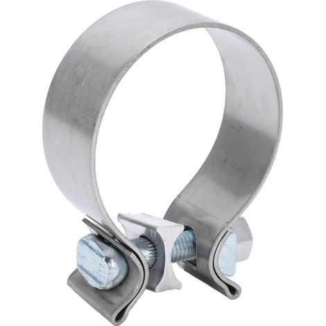 Pince d'échappement en Acier Inoxydable Argenté pour Tuyau d'Échappement de 66,5 mm/2,62 Pouces, Connecteur de Remplacement pour 3er 5er X3 X5 FA1, HardwareCLAMPVise (1/5)