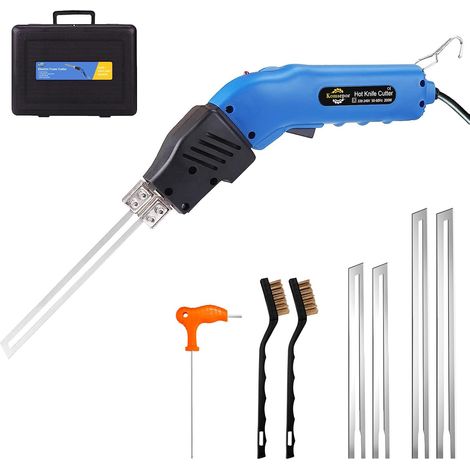 Foam Cutter Electric Hot Knife Styrofoam Cutter Foam Cutting Tool Air Cooled Hot Knife Foam Cutter 220-240V (4 Blades) for EPP, EPS, XPS, EVA, EPE, PU, KT Board