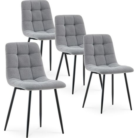 Dining Chairs Set of 4, Upholstered Kitchen Counter Chairs With Sturdy Metal Legs for Living Room, Bedroom, Kitchen Furniture (1/5)