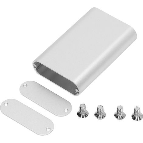 Elektronikgehäuse aus matt-silbernem Aluminium für Leiterplatten, 24 x 70 x 110 mm (1/5)