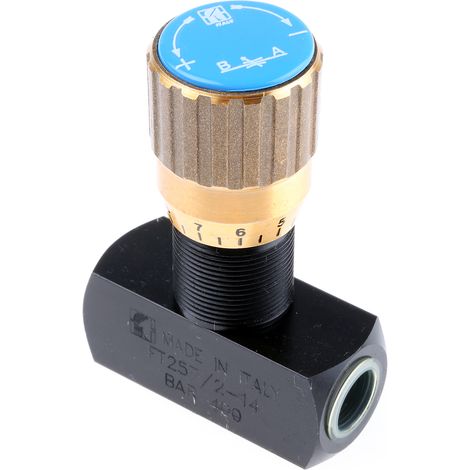 Vanne de régulation du débit hydraulique RS PRO, G 1/4, 400 bar Bars ( Prix pour 1 )
