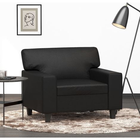 Fauteuil-Chaise de relaxation-Fauteuil Relax Noir 60 cm Similicuir 461217 (1/5)