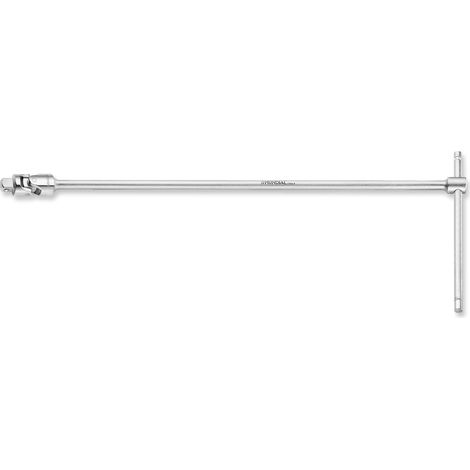 CHIAVE A T SNODATA SNODO LUNGA ATTACCO X CHIAVI A BUSSOLA 1/4"-3/8"-1/2" MUNDIAL, "1/2"(L:500mm)"