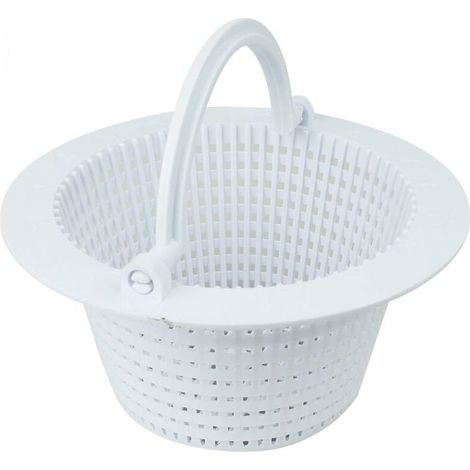 Cesta redonda para skimmer de piscina elevada Diam 16 cm Blanco (1/2)