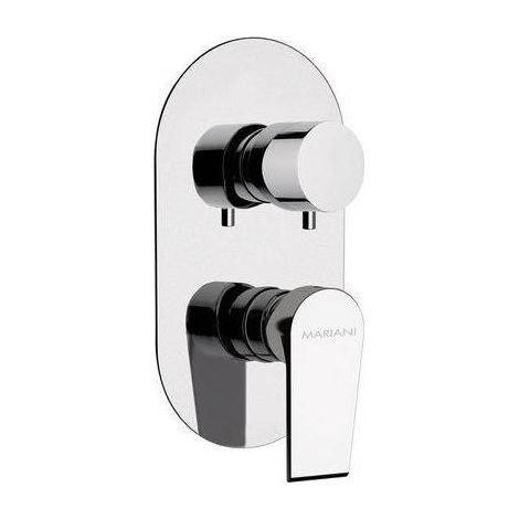 MISCELATORE INCASSO DOCCIA C/DEVIATORE 2 VIE A VITONE LINEA ARTIC Nero Opaco
