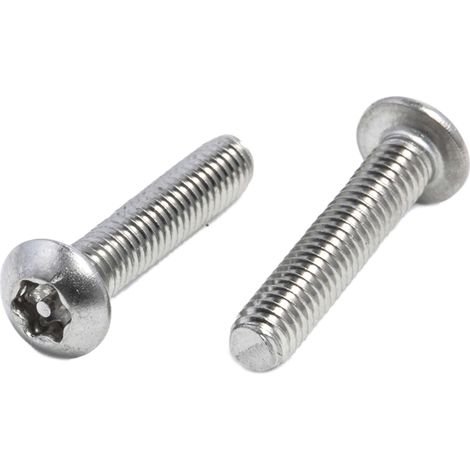 Vis de sécurité inviolable, M4 x 20mm, tête Bouton, en Acier Inoxydable A2 304 ( Prix pour Sachet de 100 )