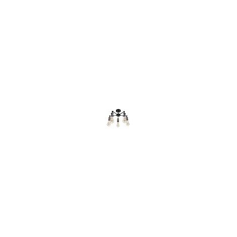 lampada da soffitto akemi 5xe27 h.13xp.50cm nero/pelle