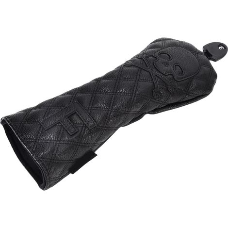 Couvre-clubs de golf en cuir PU imperméable, motif crâne, numéro 3 (1/5)