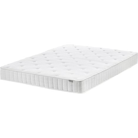 Materasso a 2 Lati Bilanciati double face Medio/Rigido in Tessuto Bianco 140 x 200 cm Duo