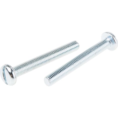 Vis à métaux RS PRO M5 à tête Cylindrique fendue en Acier, 40mm ( Prix pour Sachet de 100 )