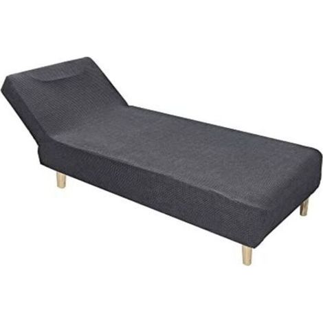 Stretch Chaise Lounge Cover Armless, Waterproof Modern Soft Chaise Lounge Cover for Living Room Bedroom Indoor Recliner Chair Protector (1PC,Dark Grey) (1/5)