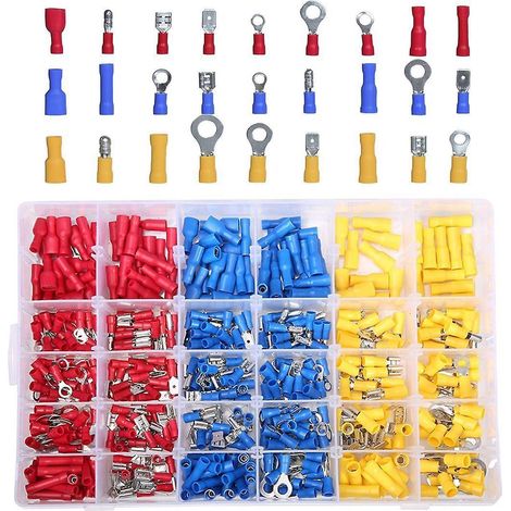 480 Pieces Electrical Lugs, Electrical Lugs For Car, Crimp Lug, Round, Flat Female And Male, Eyelet And Eye Lugs, Cylindrical And Others (1/5)