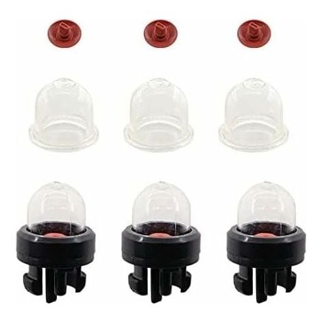 Juego de 3 bombas de cebado para motosierras Stihl FS38, FS40, FS45, FS50, FS55, FS75, FS80, FS85, compatibles con las marcas Ryobi, McCulloch y Husqvarna. (1/4)