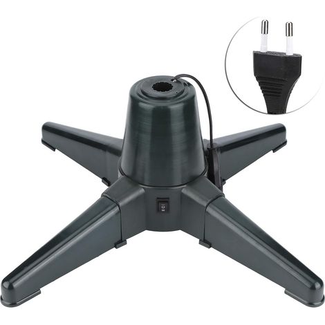 Soporte para árbol de Navidad, giratorio eléctrico de 360 grados, para decoración de estanterías (50 cm) (1/5)