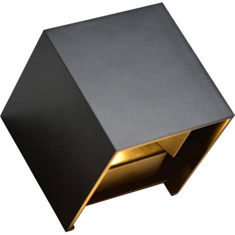 Luminaire mural carré LED 6W noir, angle orientable, étanche pour salon et chambre, lampe cube moderne (1/5)