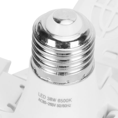 Plafonnier LED E27 pour garage, 38 W, pliable et déformable, blanc, 85-265 V (1/5)