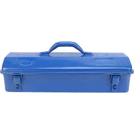 Ortviai Boîte à outils en métal bleue 410 – robuste, portable et haute capacité de charge pour atelier, garage ou chantier (1/5)