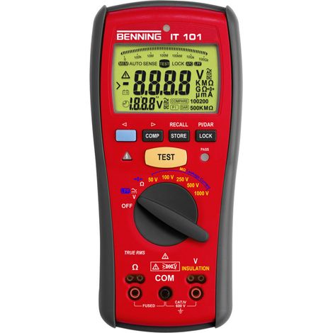 Benning IT 101 Isolationsmessgerät 50 V, 100 V, 250 V, 500 V, 1000 V 20 GΩ (1/5)