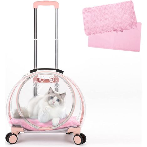 Sac à Dos Chat/Chien avec roulettes, Transparent et Respirant (1/5)