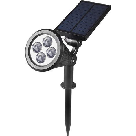 Two dimmable solar ground lamps, three dimming levels, four high-brightness LED bulbs. (1/5)