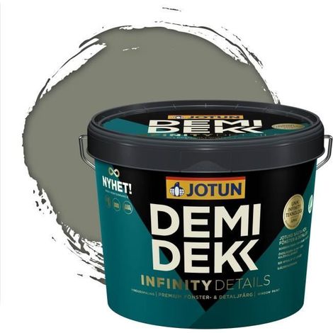 Peinture Bois - JOTUN - Lasure Opaque Satinée - RAL 7033 - Gris Ciment - 3L (1/2)