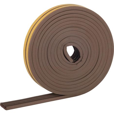 CCYKXA Fensterdichtung – 6 m – 9 x 4 mm – Dichtungsband für Türen und Fenster – Selbstklebend – E-Profil – Profildichtung für schmale Spalten von 2 bis 3,5 mm – Braun (1/5)