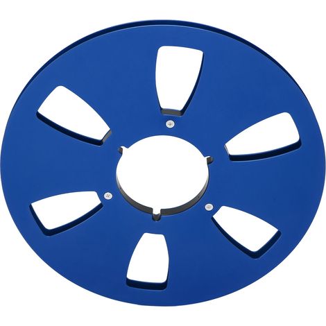 Bobine Universelle en Alliage d'Aluminium 1/4 10,5" 6 Trous pour Enregistreur Audio - Bleue (1/5)