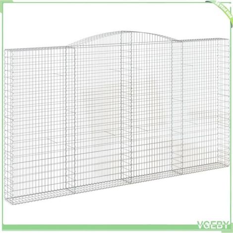 Panier de gabion arqué - FAFEICY - 153531 - 400x30x220/240 cm - Fer galvanisé - Fil 3,5 mm (1/4)