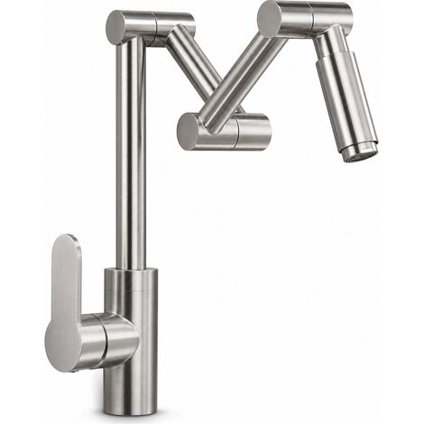 Wall-Mounted Foldable Rotating Stainless Steel Tap for Sink 44 cm (1/5)