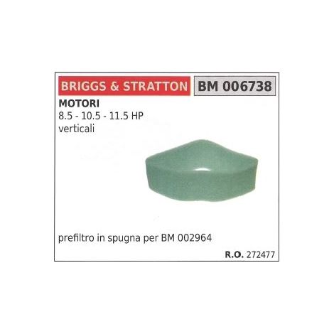 Prefiltro aria BRIGGS&STRATTON rasaerba tosaerba tagliaerba 8.5 10.5 11.5hp