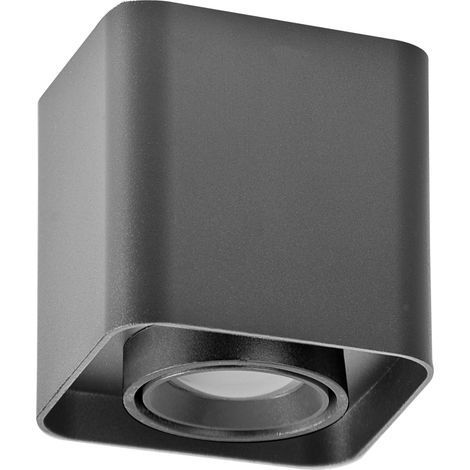 Plafoniera spot da superficie quadrata nera GU10 Polux XENO 321404 (1/3)