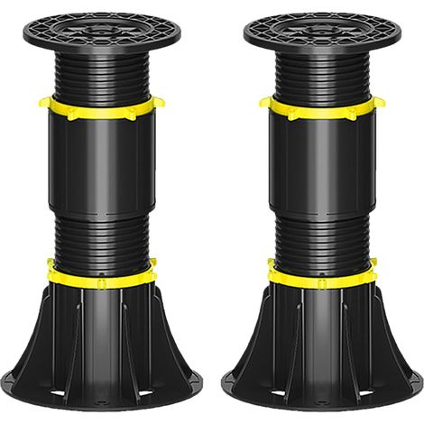 Pieds de support de lit réglables en hauteur (8-13 pouces), pieds de support de lit moyens, de remplacement compatibles avec les pieds de support de cadre de lit réglable, adaptés aux cadres de lit. (1/5)