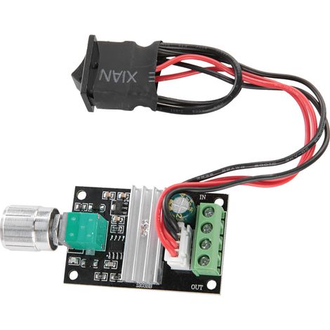 DC 6-28V 3A PWM DC-Drehzahlregler für Elektromotoren mit Schaltfunktion (1/5)