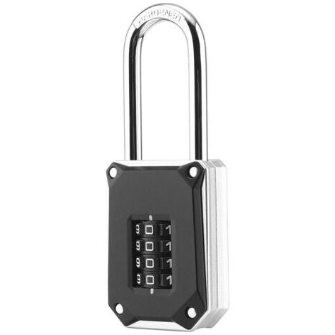 Sollbry Cadenas De Casier - Cadenas À Code 4 Chiffres Ultra-résistant Trempé - Numéros Faciles À Lire - Réinitialisable Et Incassable - Paquet De 1 (1/4)