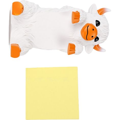 Distributeur de notes adhésives pop-up en forme de vache des Highlands, avec 100 feuilles de 7,6 x 7,6 cm, idéal pour le bureau et la maison. (1/5)