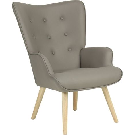 Schaukelsessel mit Beine aus Holz grau 96x66x74cm