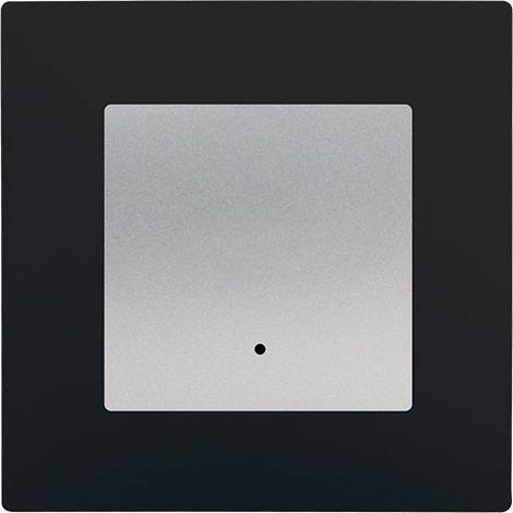 SIEMENS Va & Vient à Voyant SILVER Delta Viva avec plaque noire, design moderne et fonctionnel pour un éclairage pratique et élégant (1/2)