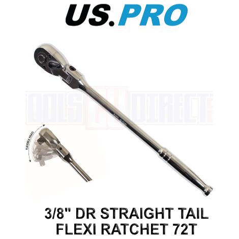 US PRO FLEXI HEAD RATCHET 3/8"" FLEXIBLE WOBBLE REVERSIBLE QUICK RELEASE 4122 (1/4)