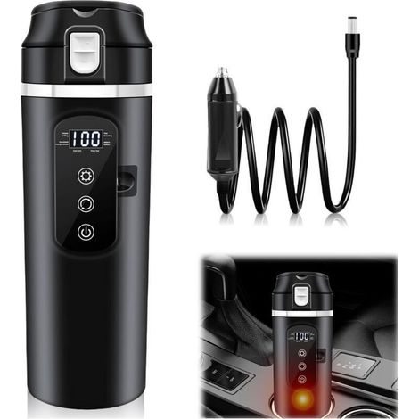 bouilloire electrique pour voiture 24 v12 v 500 ml temperature reglable avec ecran lcd pour voiture camion voyage camping