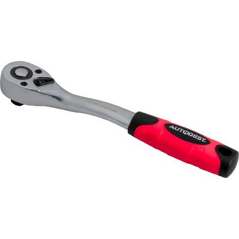 Cliquet réversible 1/4, longueur 125 mm, CV, satiné,manche ergonomique 72 dents - AUTOBEST