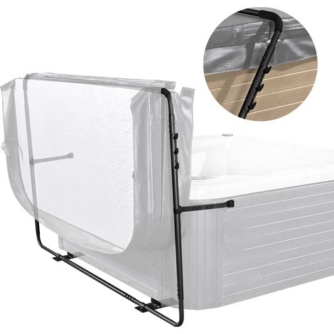 Lève-Couverture pour Jacuzzi Spa Baignoire Balnéo, Hauteur Ajustable 80-105 cm et Largeur 135-235 cm, Installé en Bas d'Un Côté, Adapté à Différentes Tailles de Baignoires Rectangulaires, Bain (1/5)